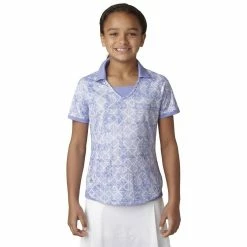 ADIDAS Girls Fashion Print Short Sleeve Polo