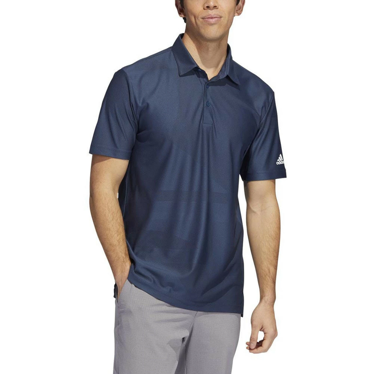 ADIDAS Shapes Jacquard Polo - Image 3