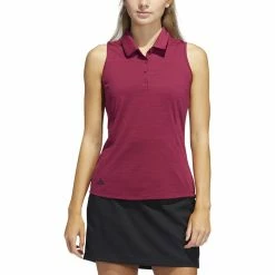 ADIDAS Women's Space-Dyed Sleeveless Polo