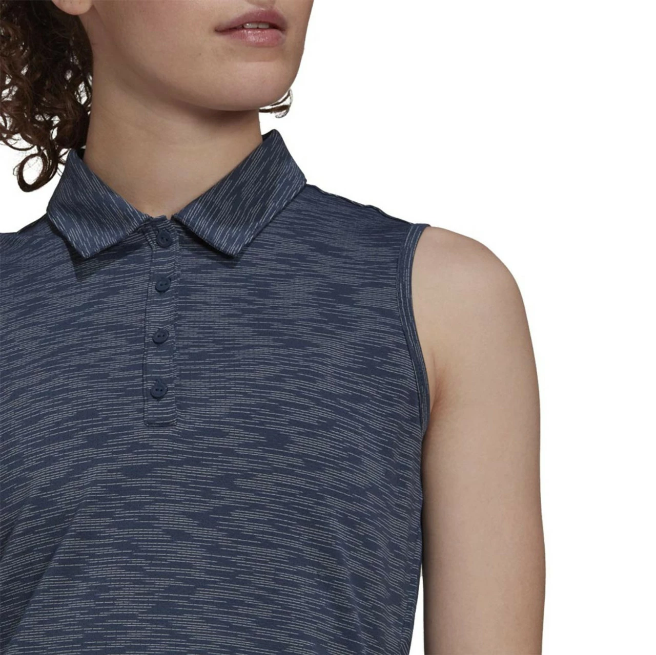 ADIDAS Women's Spacedye Sleeveless Polo - Image 3