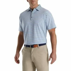 FootJoy Accented Stripe Lisle Self Collar Polo