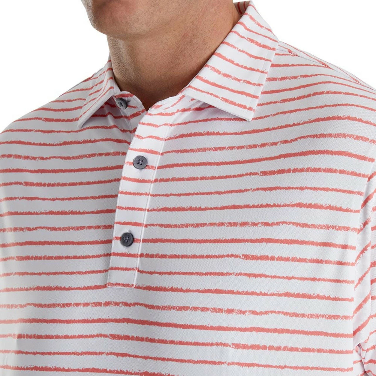 FootJoy Chalk Line Print Stretch Pique Self Collar Polo - Image 7