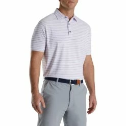 FootJoy Chalk Line Print Stretch Pique Self Collar Polo