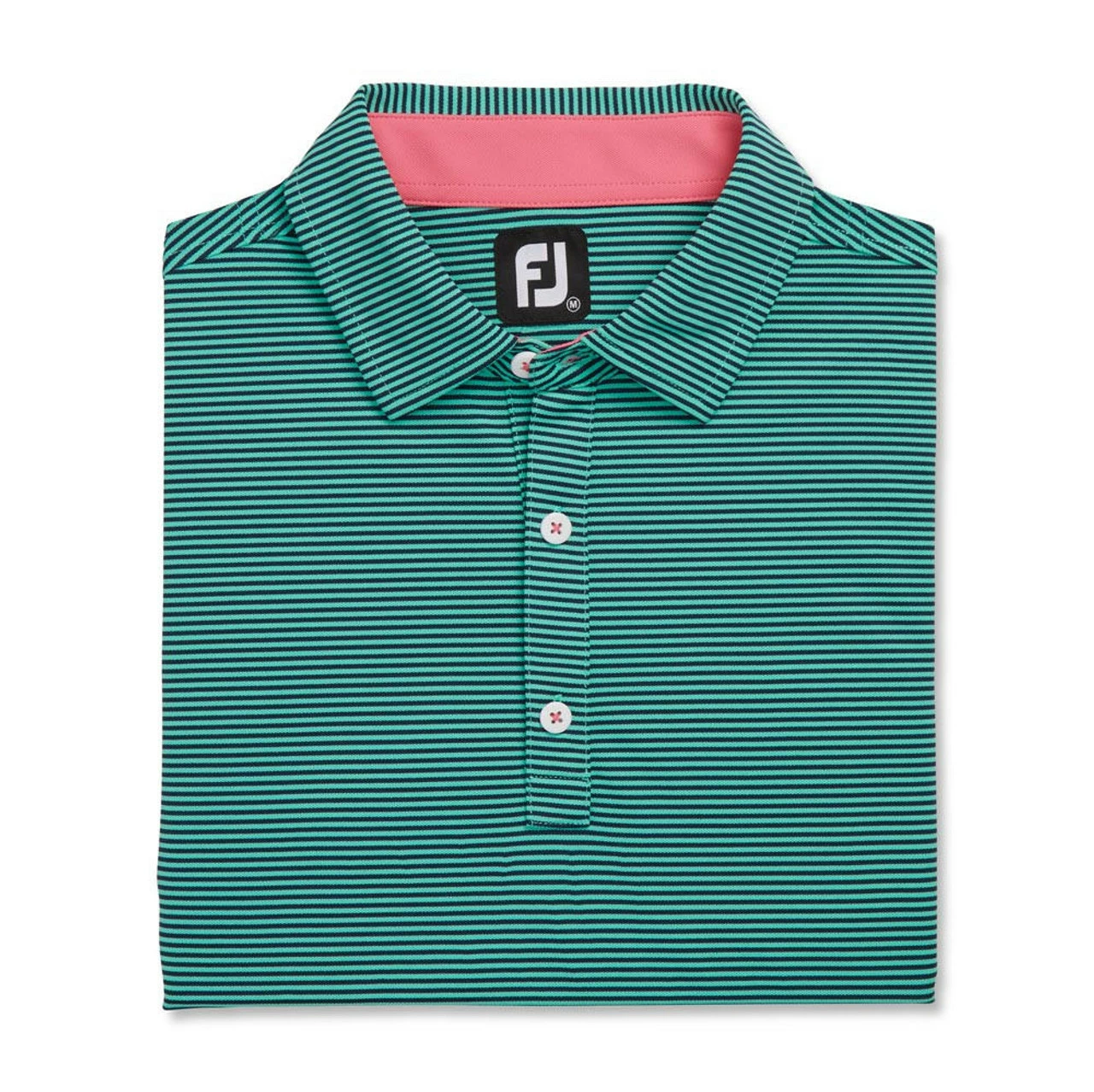 FootJoy Feeder Stripe Mix Stretch Pique Self Collar Polo - Image 8
