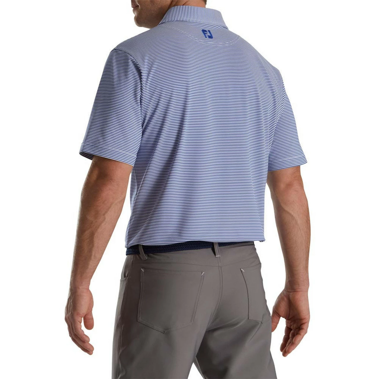 FootJoy Feeder Stripe Mix Stretch Pique Self Collar Polo - Image 2