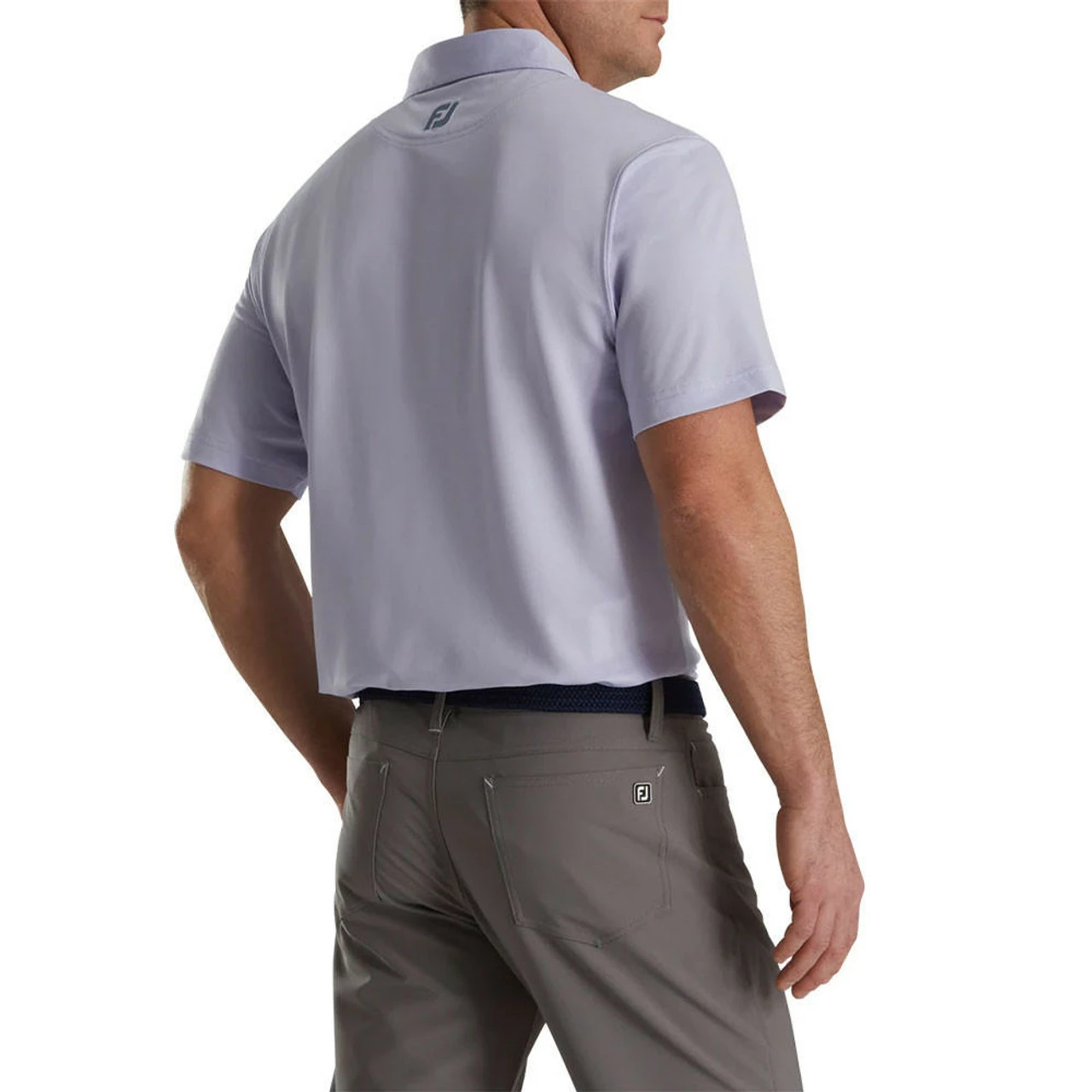 FootJoy Heather Stretch Pique Solid Self Collar Polo - FJ Logo - Image 2