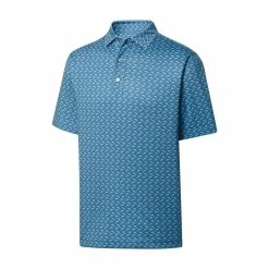 FootJoy Lisle Leaping Dolphins Print Self Collar Polo