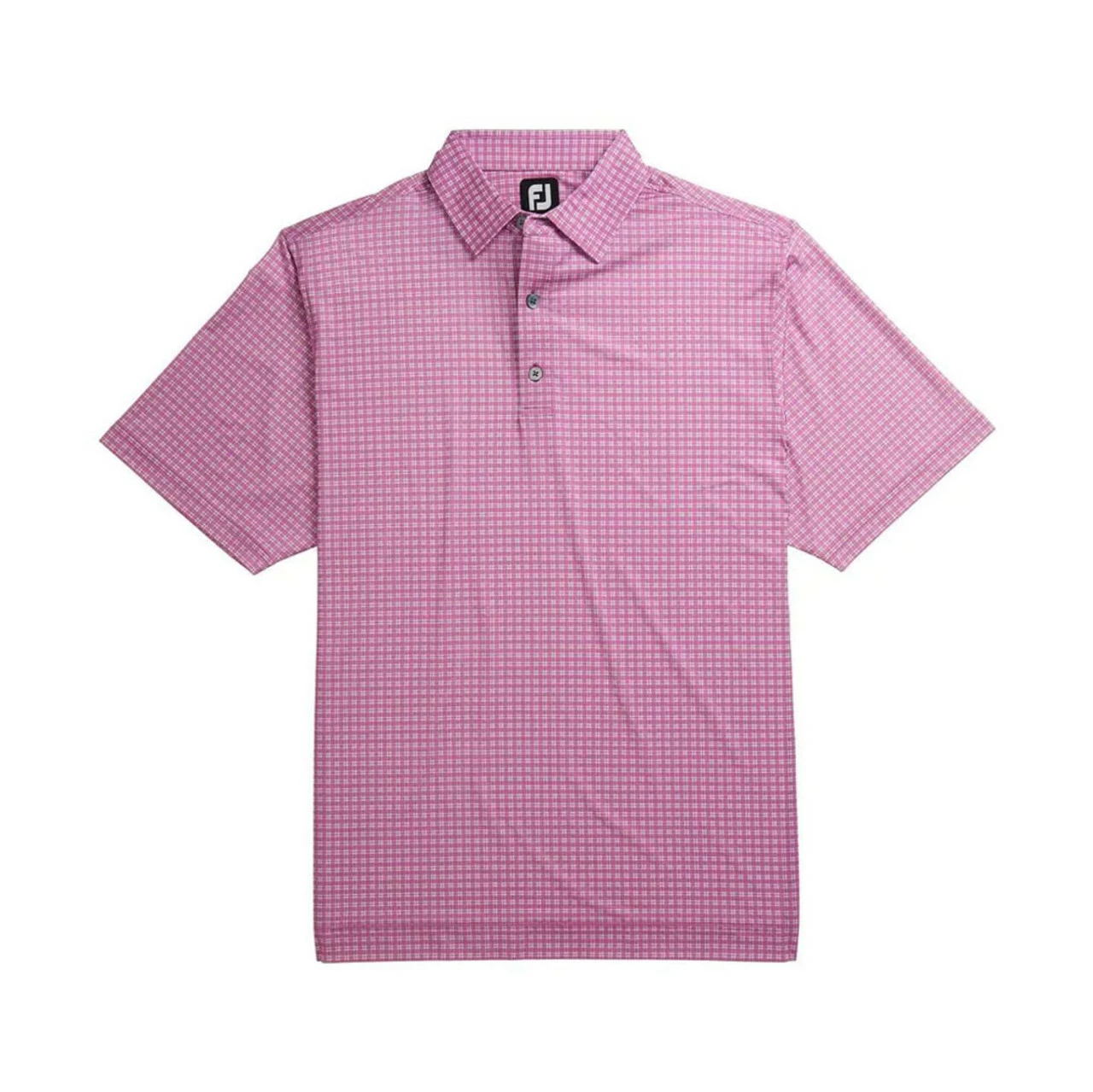 FootJoy Lisle Plaid Print Self Collar Polo - Image 3