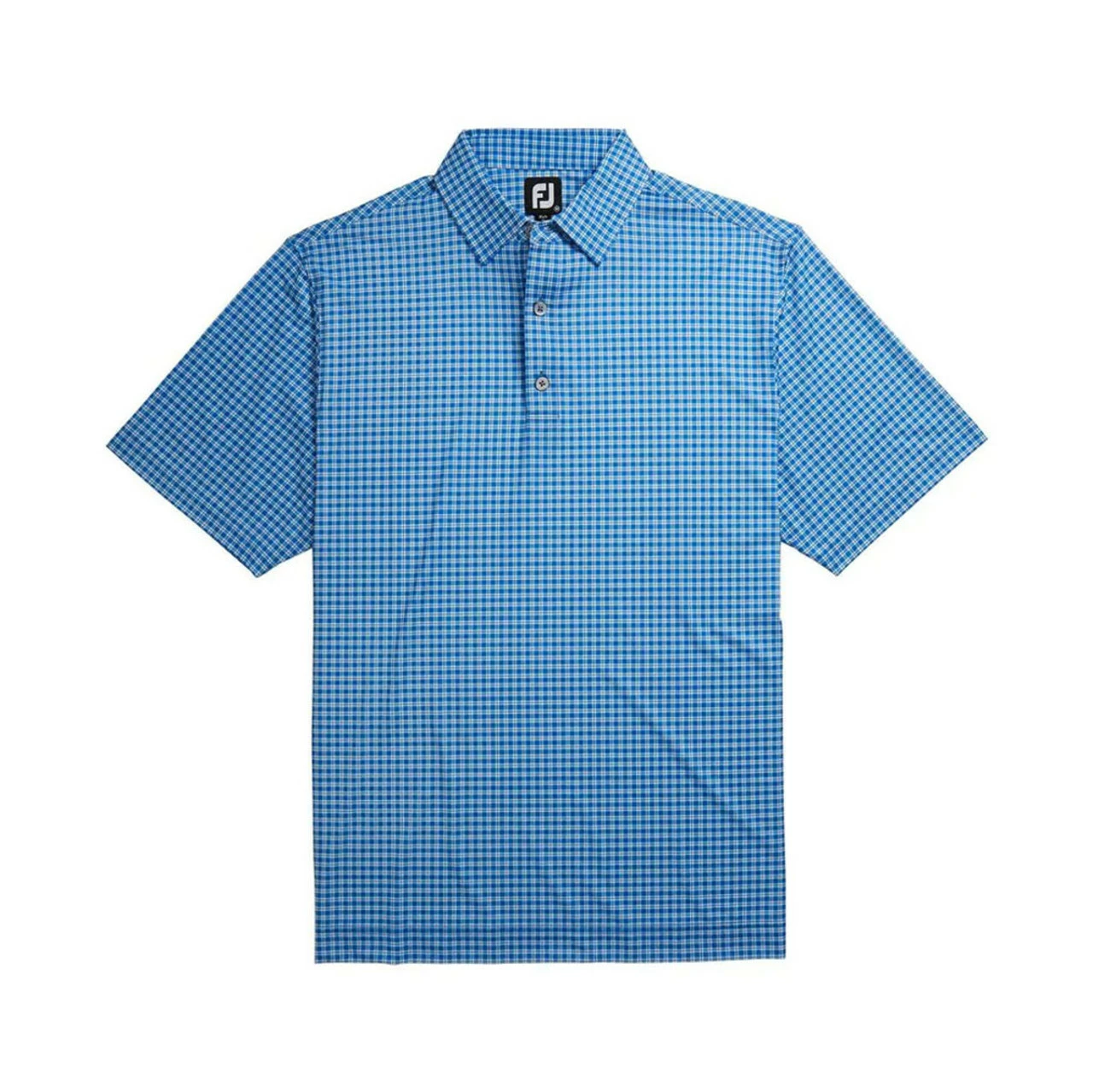 FootJoy Lisle Plaid Print Self Collar Polo - Image 2