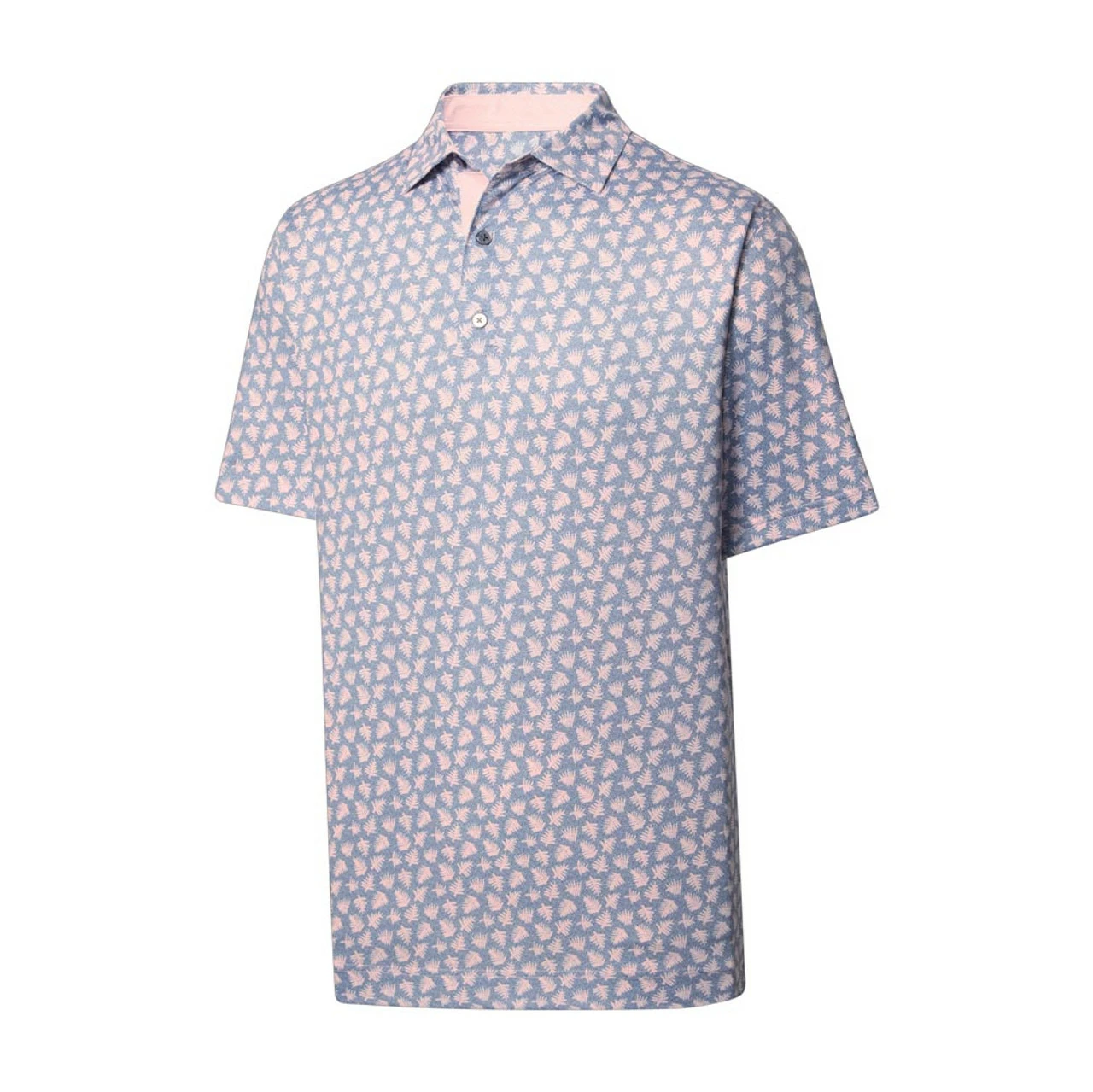 FootJoy Lisle Shadow Palm Print Self Collar Polo - Image 2