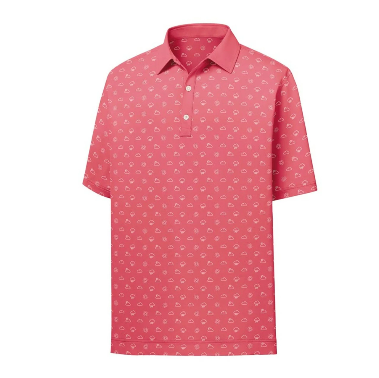 FootJoy Lisle Weather Print Self Collar Polo - Image 3