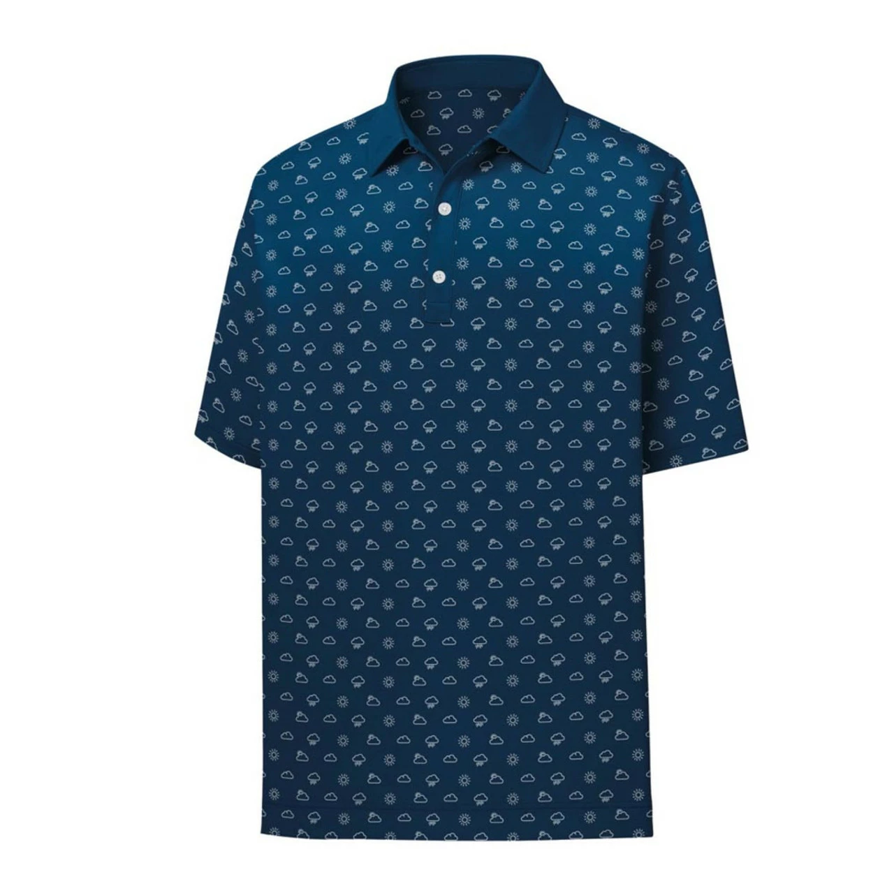 FootJoy Lisle Weather Print Self Collar Polo - Image 2