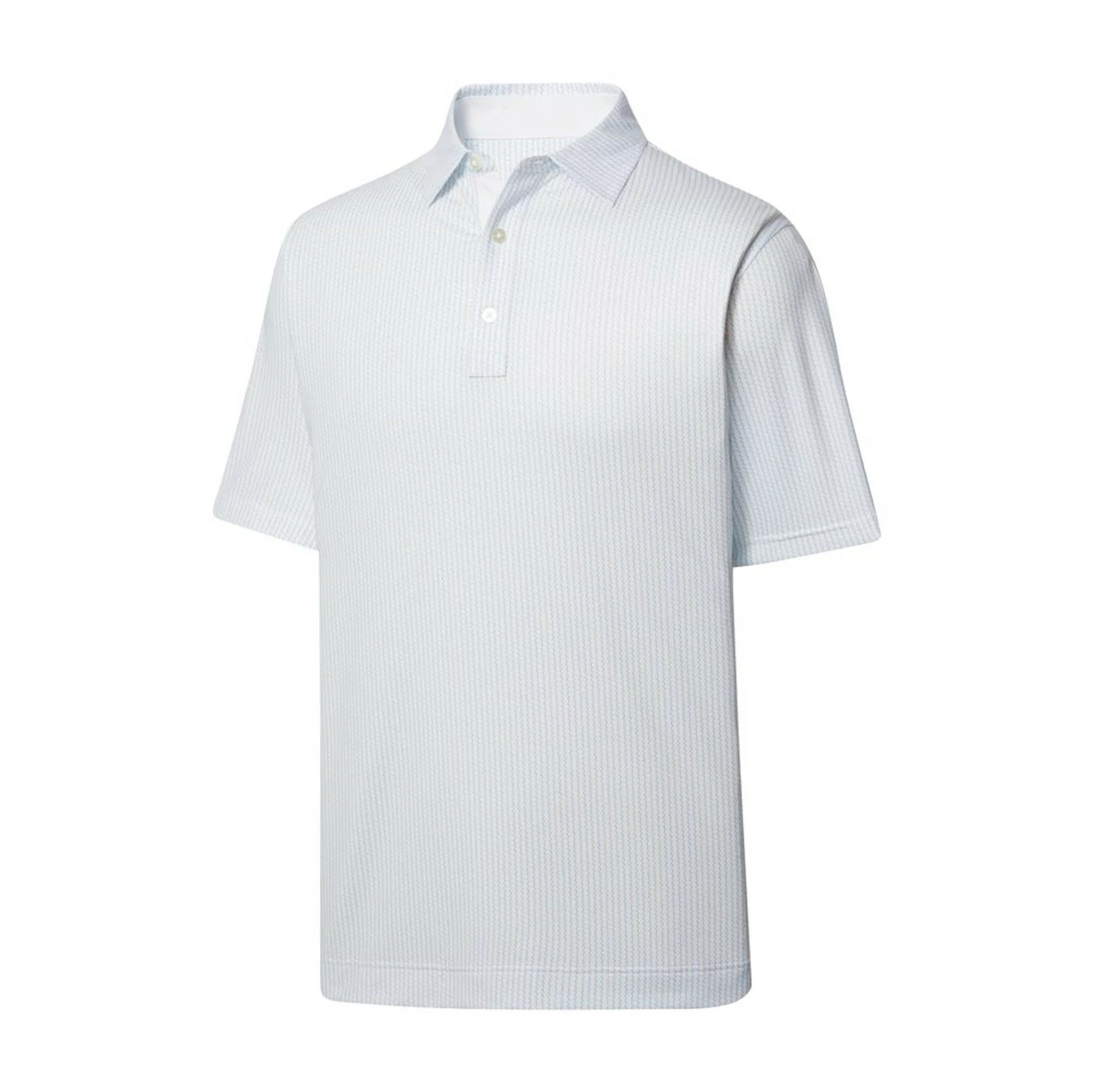 FootJoy Lisle ZigZag Print Self Collar Polo - Image 3