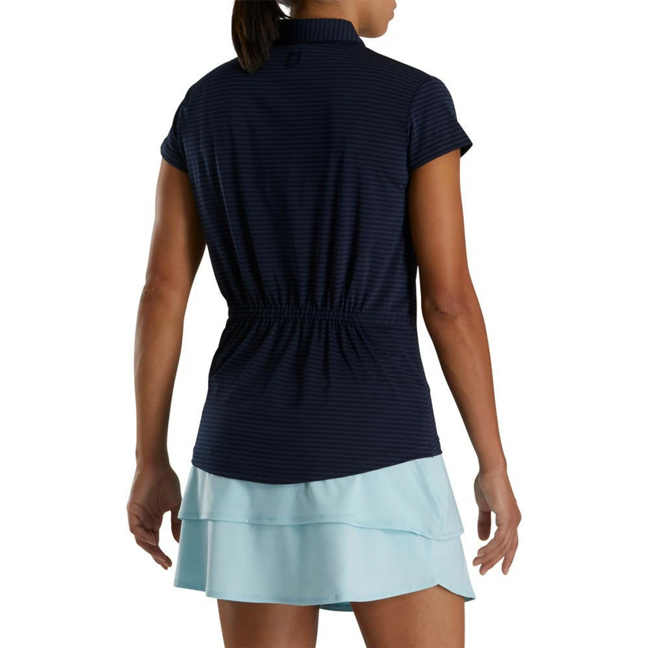 FootJoy Women's Cap Sleeve Tonal Stripe Polo - Image 2