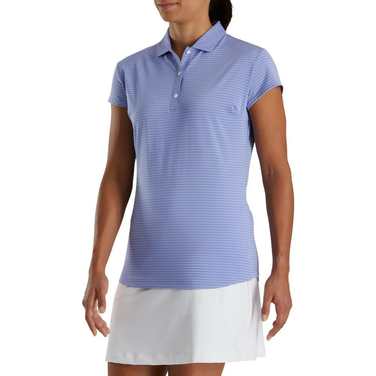 FootJoy Women's Cap Sleeve Tonal Stripe Polo - Image 5