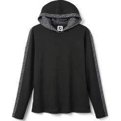 FootJoy Women's Lightweight Mesh Knit Spot Print Trim Hoodie