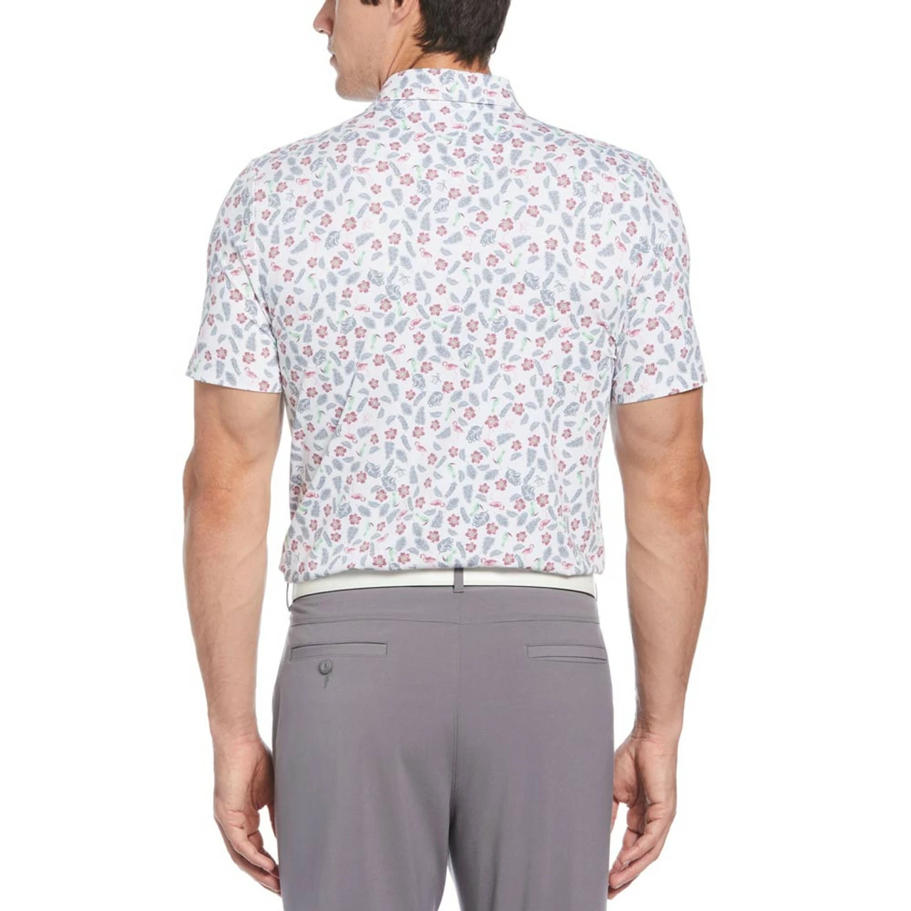 Original Penguin Whimsical Tropical Print Polo - Image 4