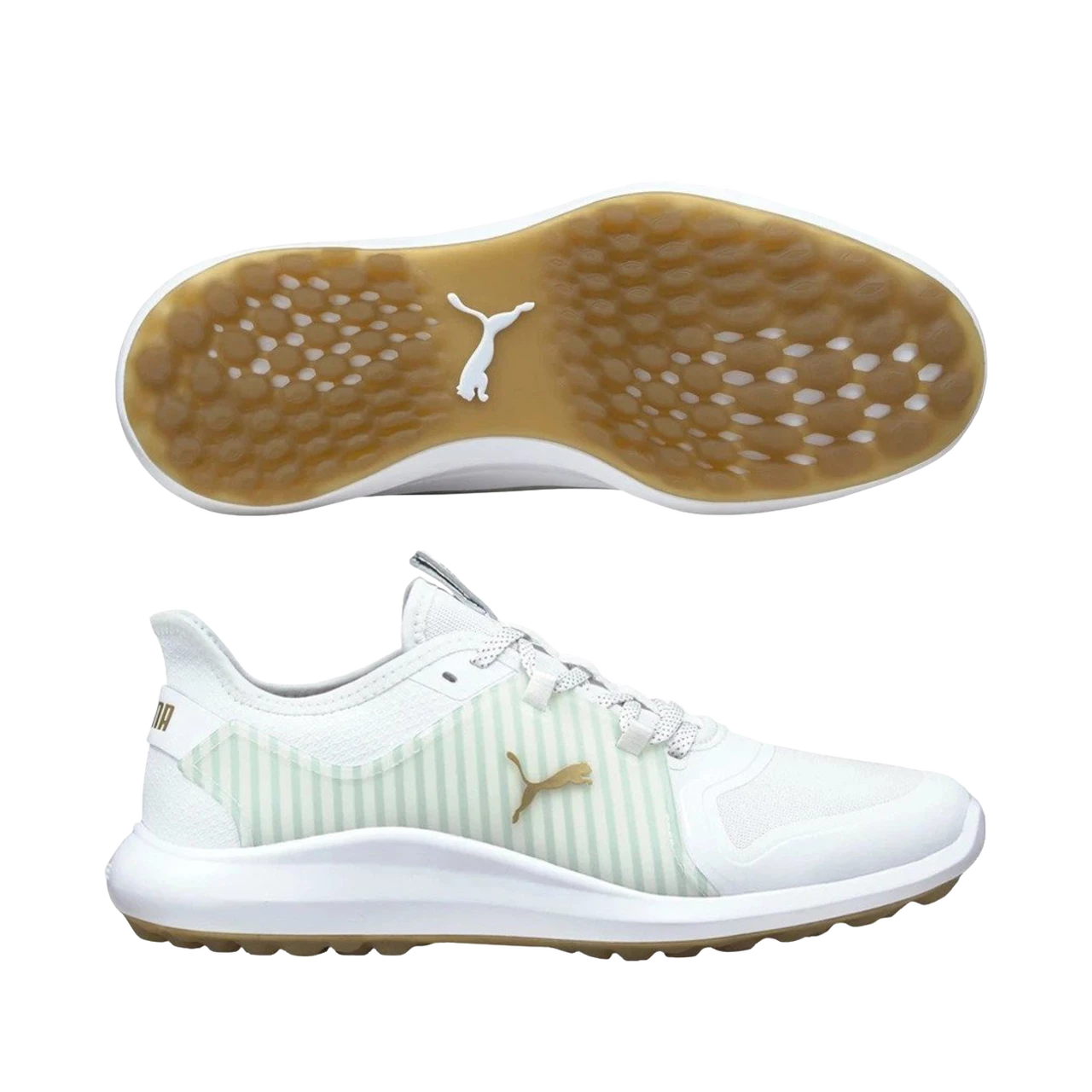 Puma Men's Limited Edition Ignite Fasten8 Seersucker Golf Shoes - White