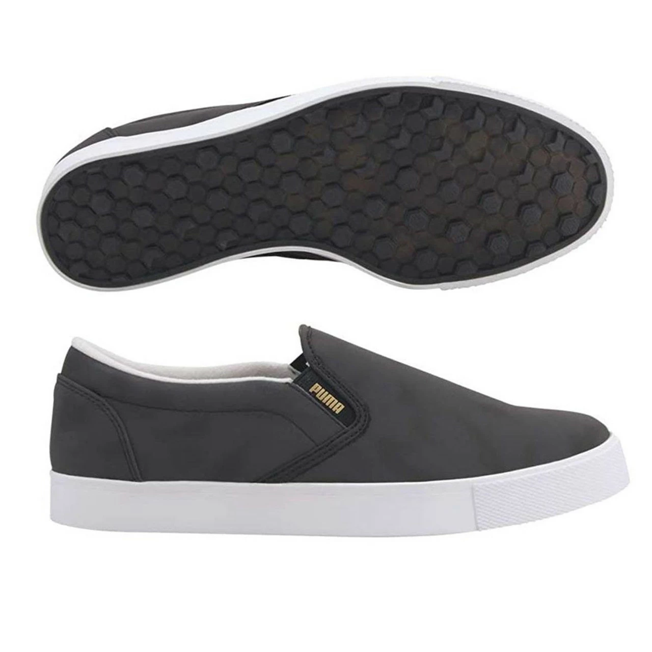 Puma Women's Tustin Slip-On Golf Shoes - Black/Team Gold