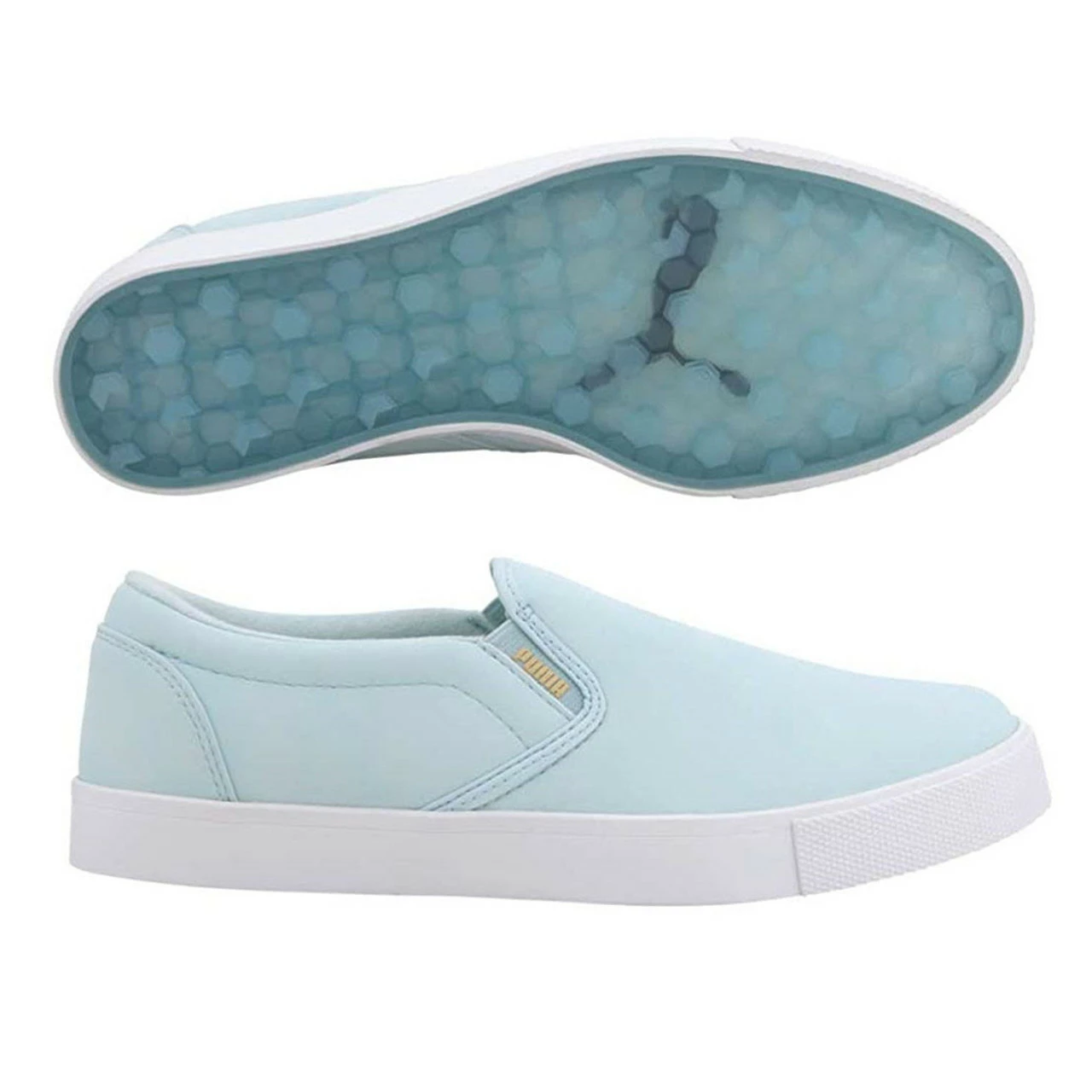 Puma Women's Tustin Slip-On Golf Shoes - Omphalodes/Team Gold