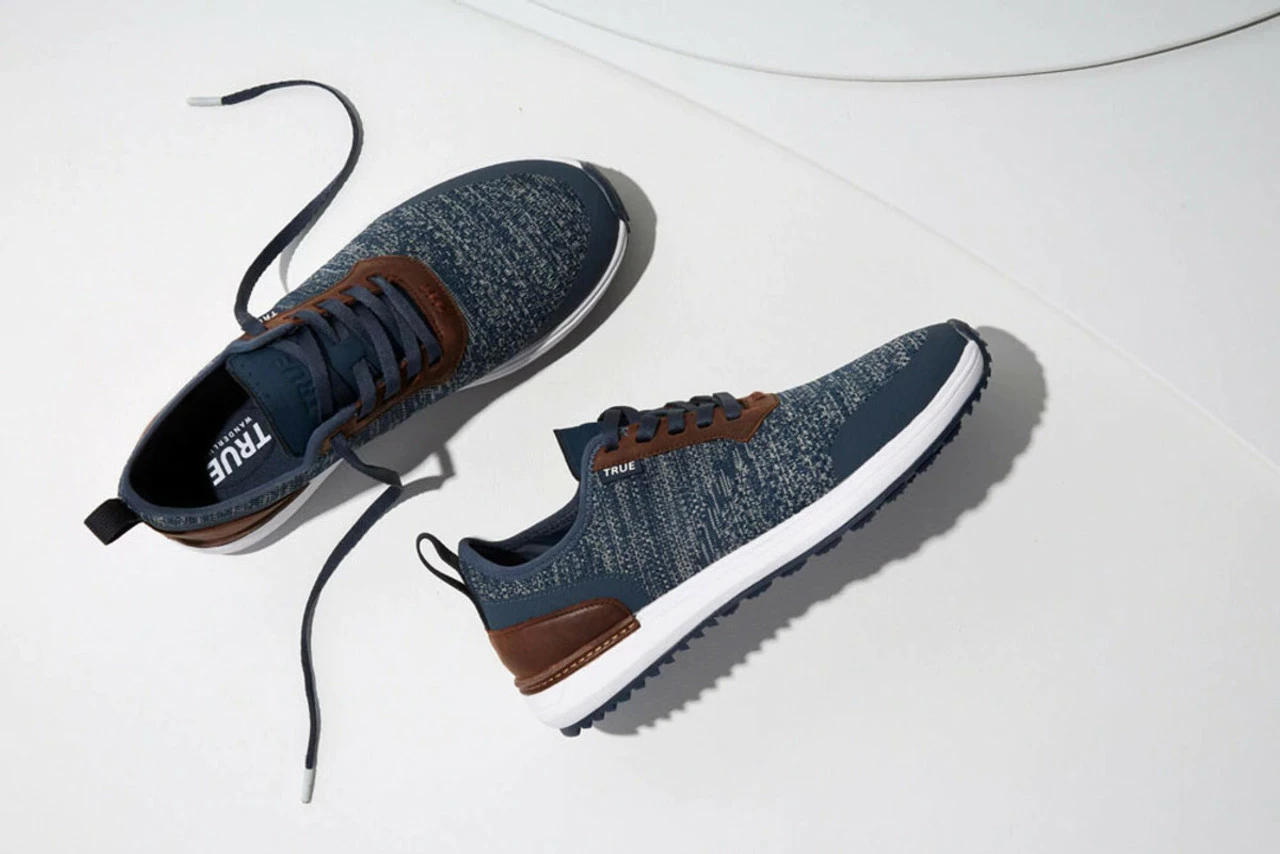 True Men's Lux Knit Golf Shoes - Heathered Navy - Image 2